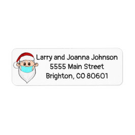 Étiquette de l'adresse de retour père Noël avec ma