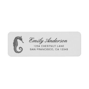 Étiquette de l'adresse de retour Seahorse