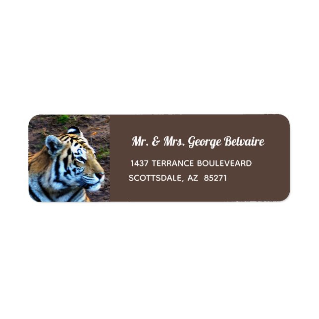 Étiquette de l'adresse de retour Tiger 2 (Devant)