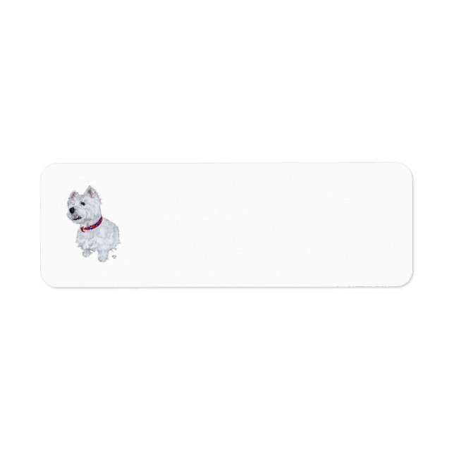 Étiquette de l'adresse de retour Westie Patriotic (Devant)