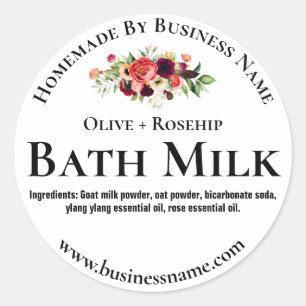 Étiquette de lait de bain personnalisable