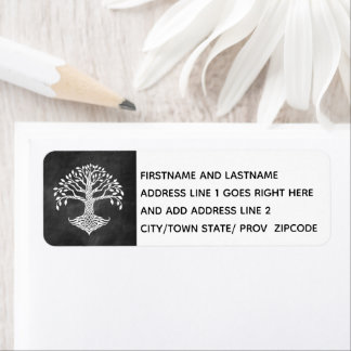 Étiquette de l'arbre de vie à gauche