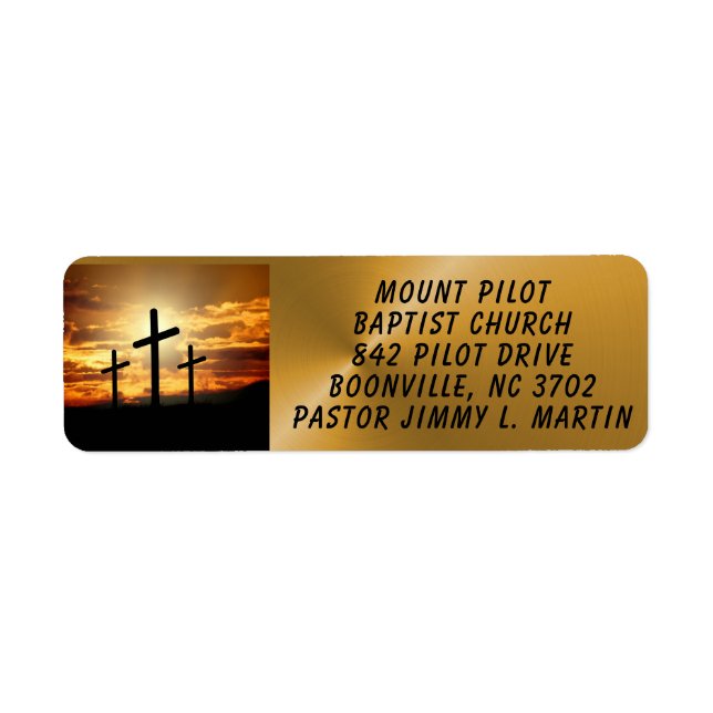 ÉTIQUETTE DE L'ÉGLISE (Devant)