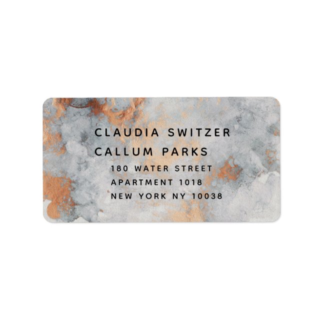 Étiquette de l'enveloppe de retour RSVP de mariage (Devant)