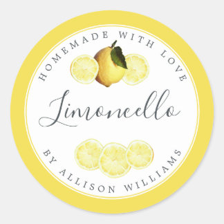 Étiquette de Limoncello fait maison personnalisée