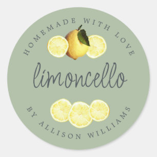 Étiquette de Limoncello fait maison sur mesure