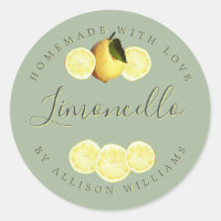 Étiquette de Limoncello fait maison sur mesure