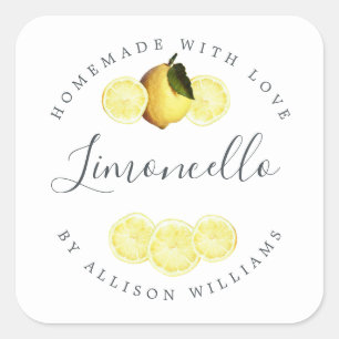 Étiquette de Limoncello fait maison sur mesure