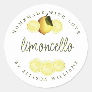Étiquette de Limoncello fait maison sur mesure