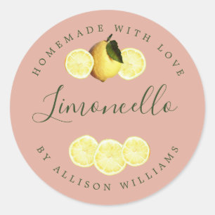 Étiquette de Limoncello fait maison sur mesure ros
