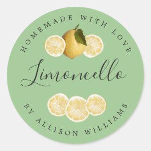 Étiquette de Limoncello sur mesure