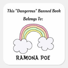 Étiquette de livre arc-en-ciel interdit
