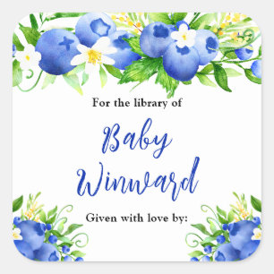 Étiquette de livre Baby Shower Berry Sweet Myrtill