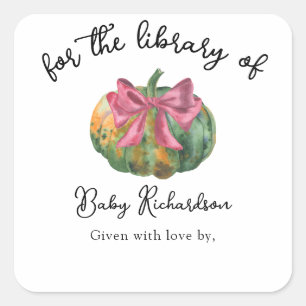Étiquette de livre de Baby Shower à l'aquarelle ci