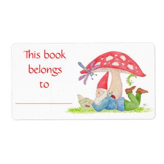 Étiquette de livre de Bug Gnome