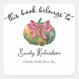 Étiquette de livre pour Baby Shower avec un nœud d