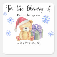 Étiquette de livre pour Baby Shower d'hiver, livre