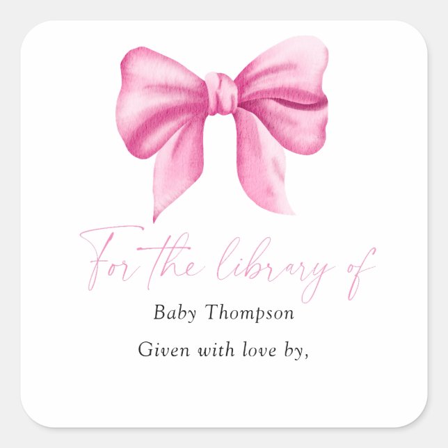 Étiquette de livre pour Baby Shower - Livres pour  (Devant)