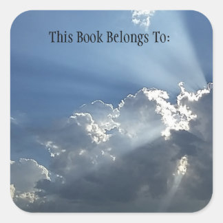 Étiquette de livres de jour (carré)