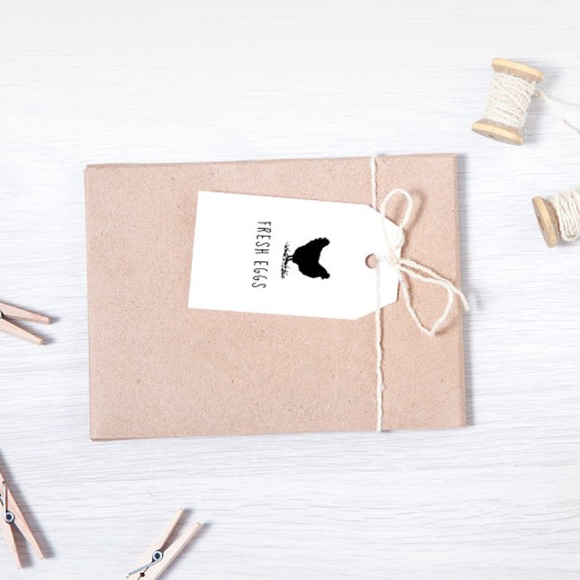 Étiquette de l'oeuf de poulet de Script agricole (Créateur téléchargé)