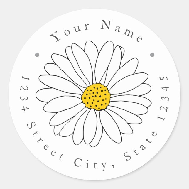 Étiquette de marguerite à main (Devant)