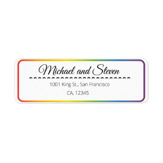 ÉTIQUETTE de mariage arc-en-ciel LGBT