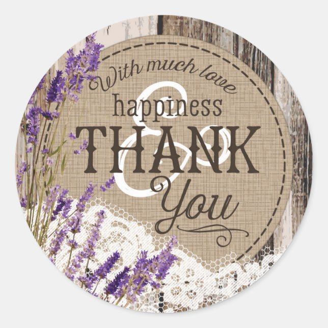 Étiquette de Mariage campagnard rustique en dentel (Devant)