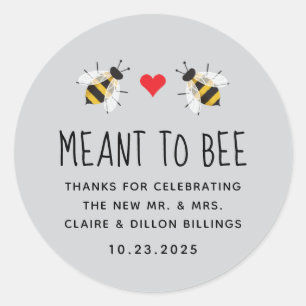 Étiquette de mariage en nid d'abeille miel Gray Me