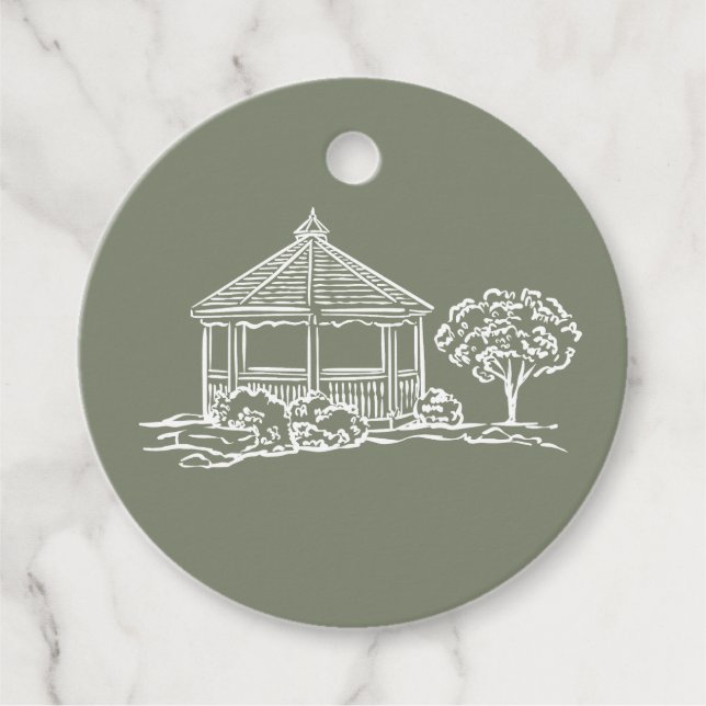 Étiquette de Mariage Initiale Gazebo (Devant)