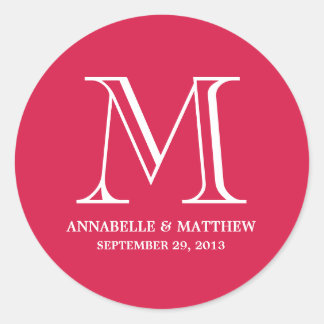 Étiquette de mariage préféré pour les monogrammes