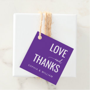 Étiquette de mariage typographique violet chaud po