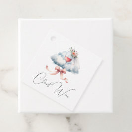 Étiquette de mariage vin sous les nuages