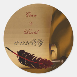 étiquette de mariage vintage