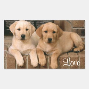 Étiquette de marionnettes Love Labrador Retriever