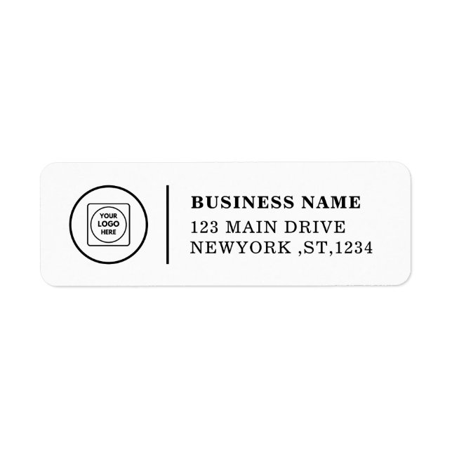 Étiquette de Marque Professionnelle de Logo Blanc  (Devant)