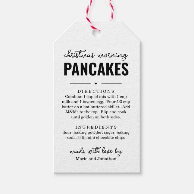 Étiquette de mélange à crêpes de Noël du matin dan (Devant)