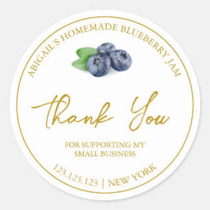 Étiquette de Merci de confiture de bleuet maison s