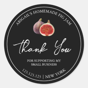Étiquette de Merci de confiture de fibre simple fa