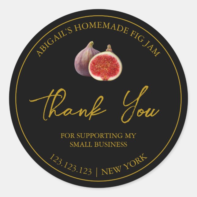 Étiquette de Merci de confiture de fibre simple fa (Devant)