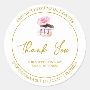 Étiquette de Merci de Donut maison simple