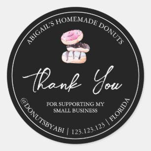 Étiquette de Merci de Donut maison simple
