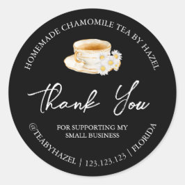 Étiquette de Merci de thé Chamomile simple fait ma