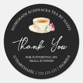 Étiquette de Merci de thé Echinacea fait maison