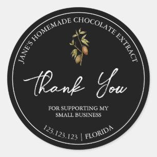 Étiquette de Merci d'extraction de chocolat maison