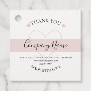 Étiquette de MERCI maison personnalisé