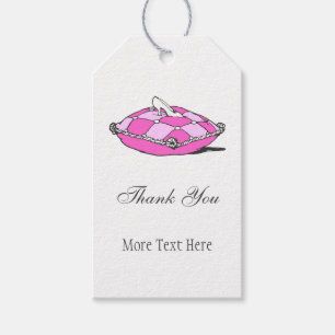 Étiquette de Merci personnalisé Coussin rose en ve