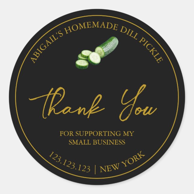 Étiquette de Merci simple en chiche fait maison (Devant)