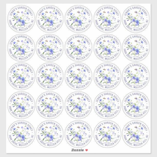 étiquette de miel imperméable de 2,5 pouces et Fle (Feuille)