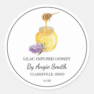 Étiquette de miel infusé au lilas simple