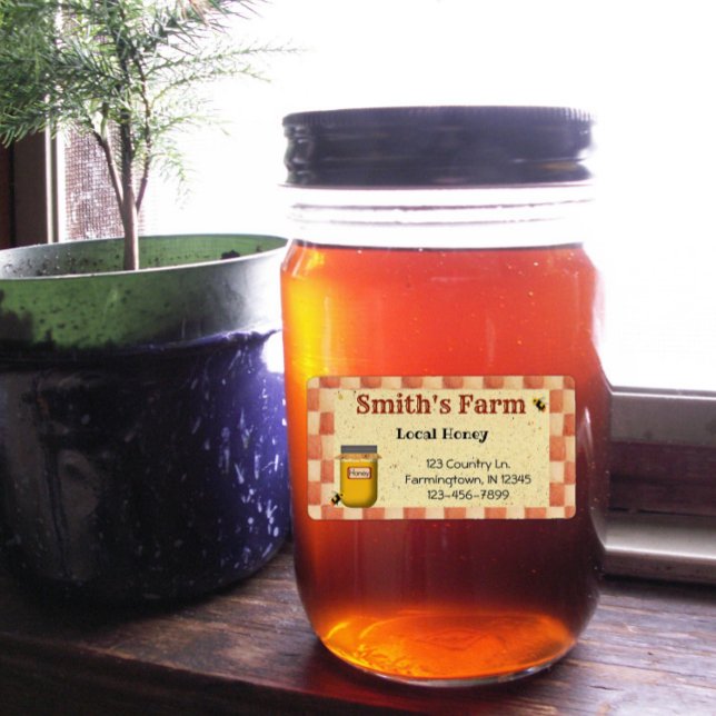 Étiquette de miel local personnalisé (Créateur téléchargé)